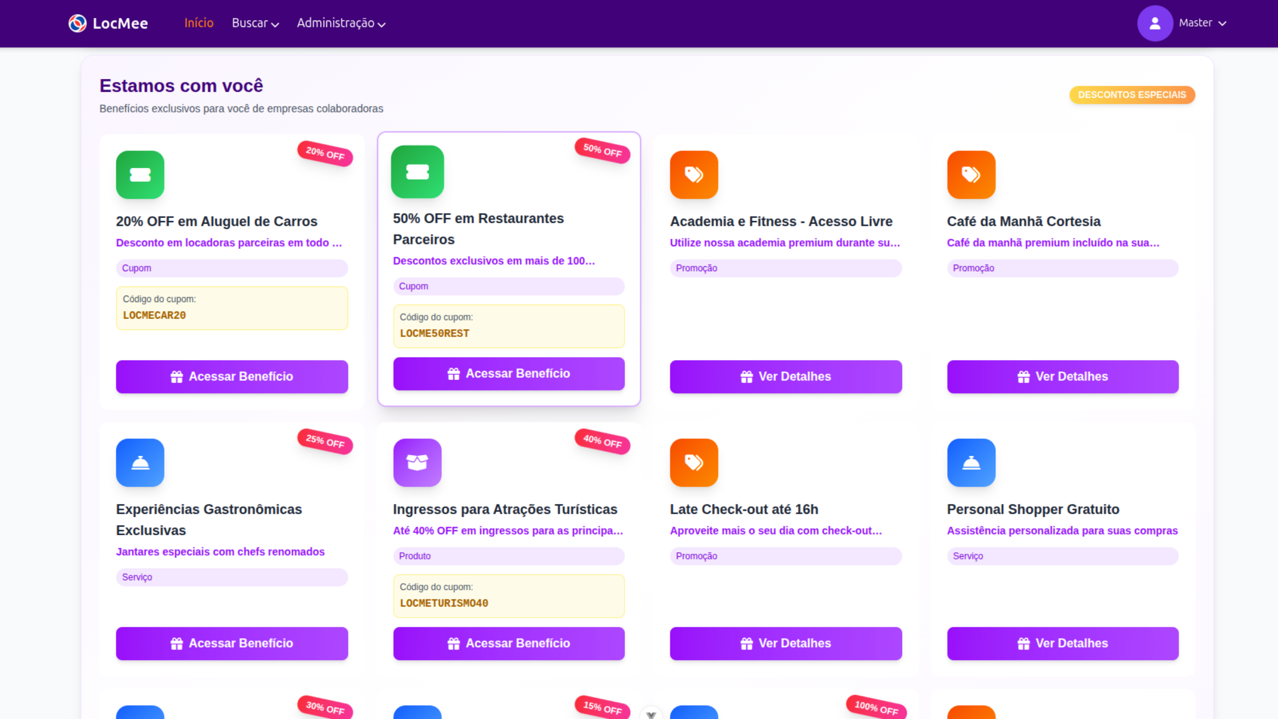 Benefícios e parcerias